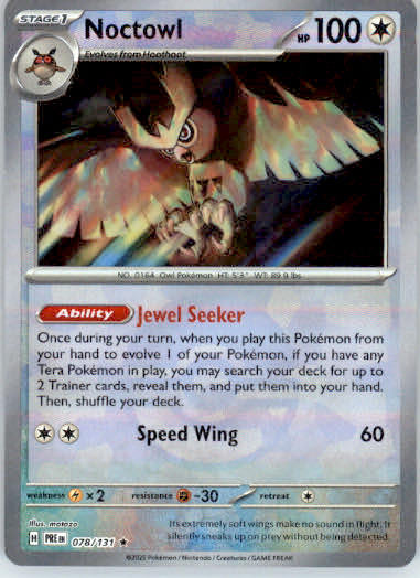 Noctowl - Poke Ball Pattern - SV: Prismatic Evolutions - 078/131 - Holo NM