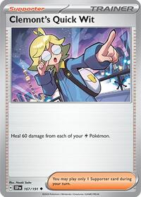 Clemont's Quick Wit - 167/191 - SV08: Surging Sparks - NM