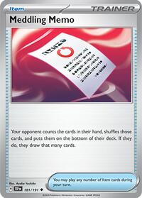 Meddling Memo - SV08: Surging Sparks - NM