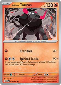 Paldean Tauros - 018/191 - SV08: Surging Sparks - NM