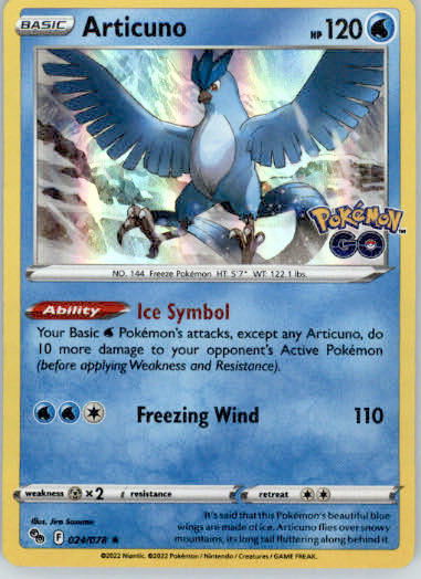 Articuno - Pokemon GO - 024/078 - Holo LP