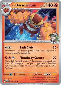 N's Darmanitan - 027/159 - SV09: Journey Together - NM