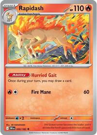 Rapidash - 030/182 - SV10: Destined Rivals - NM