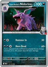 Team Rocket's Nidorino - SV10: Destined Rivals - NM