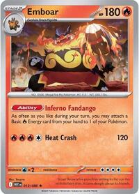 Emboar - SV: White Flare - Reverse Holo NM