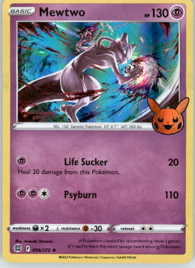Mewtwo - Trick or Trade BOOster Bundle - 056/172 - Holo NM
