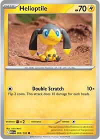 Helioptile - 052/132 - ME01: Mega Evolutions - Reverse Holo NM