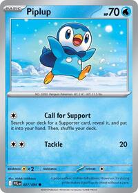 Piplup - 027/094 - ME02: Phantasmal Flames - NM