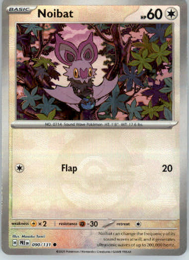 Noibat - Poke Ball Pattern - SV: Prismatic Evolutions - 090/131 - Holo NM