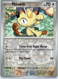 Meowth - SV: Scarlet & Violet 151 - 052/165 - Reverse Holo NM