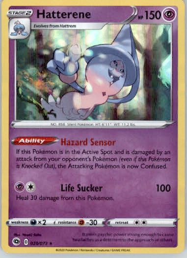 Hatterene - Champion's Path - 20/73 - Holo NM