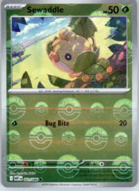 Sewaddle - Poke Ball Pattern - SV: White Flare - 001/086 - Holo NM