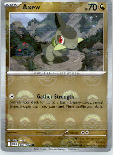 Axew - Poke Ball Pattern - SV: Black Bolt - 068/086 - Holo NM