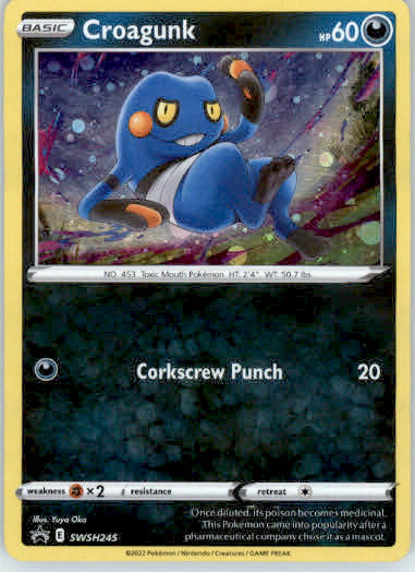Croagunk - Cosmos Holo - SWSH: Sword & Shield Promo - SWSH245 - Holofoil LP