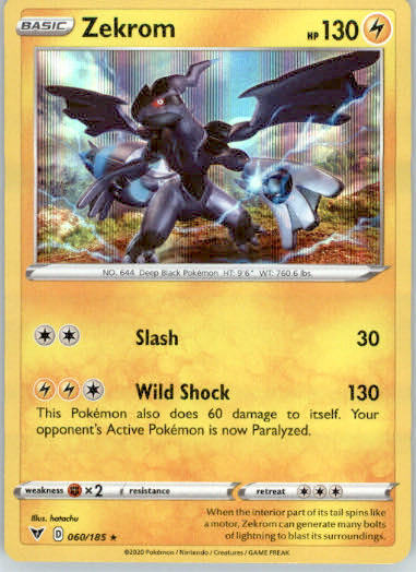Zekrom - SWSH04: Vivid Voltage - 060/185 - Holo NM
