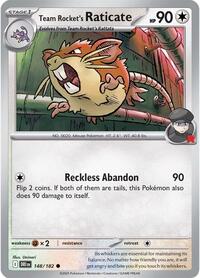Team Rocket's Raticate - 148/182 - SV10: Destined Rivals - NM