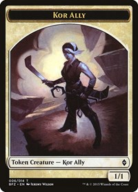 Kor Ally Token - Battle for Zendikar - NM