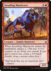 Invading Manticore - War of the Spark - NM