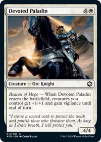 Devoted Paladin - Adventures in the Forgotten Realms - NM