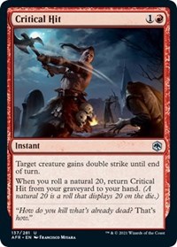 Critical Hit - Adventures in the Forgotten Realms - NM