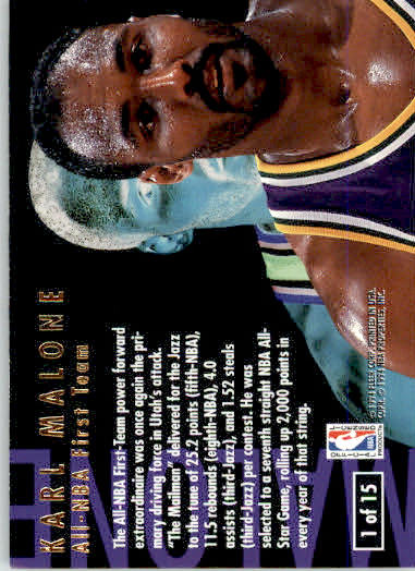 Karl Malone - 1994-95 Ultra - #1 - All-NBA Basketball - Image 2