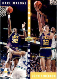 Karl Malone / John Stockton - 1992-93 Upper Deck - #66b - Basketball