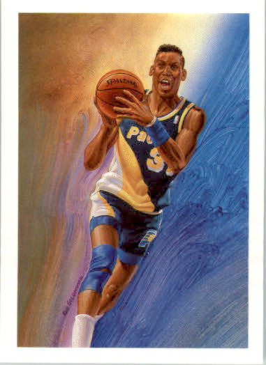Reggie Miller - 1990-91 Hoops - #365 - Basketball