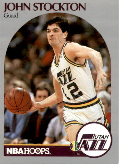 John Stockton - 1990-91 Hoops - #294 - Basketball