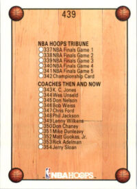 Checklist: 337-381 - 1990-91 Hoops - #439 - Basketball