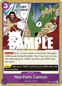 Nez-Palm Cannon - Kingdoms of Intrigue - NM