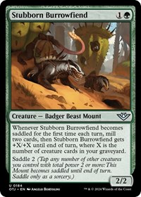 Stubborn Burrowfiend - Outlaws of Thunder Junction - NM