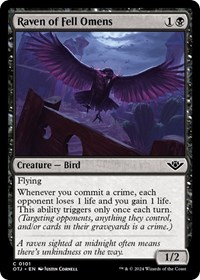 Raven of Fell Omens - Outlaws of Thunder Junction - NM