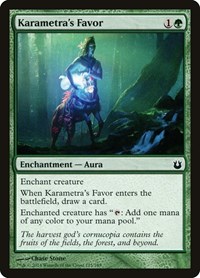 Karametra's Favor - Born of the Gods - NM