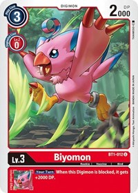 Biyomon - BT1-012 - Release Special Booster 1.0 - NM
