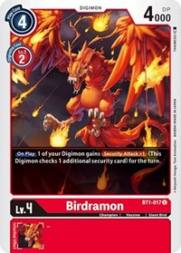 Birdramon - BT1-017 - Release Special Booster 1.0 - NM