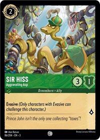 Sir Hiss - Aggravating Asp - Into the Inklands - NM