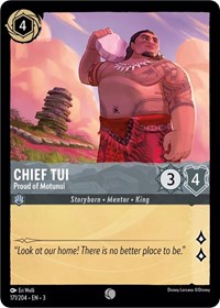 Chief Tui - Proud of Motunui - Into the Inklands - NM