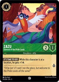 Zazu - Steward of the Pride Lands - Into the Inklands - NM